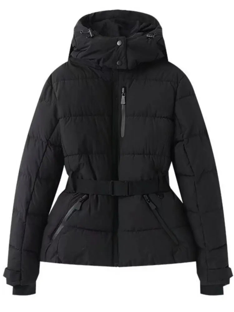 Alice | Belted Winter Puffer Jacket - Sleek, Tailored Fit