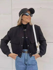 Clara | Casual Bomber Jacket with Front Pockets - Modern Everyday Style