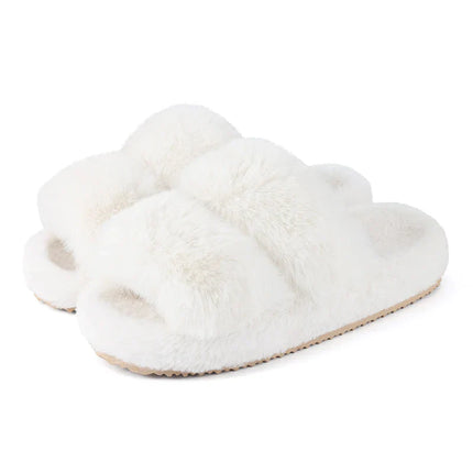 Daisy | Plush Faux-Fur Slide Slippers — Cozy Indoor Comfort for Home