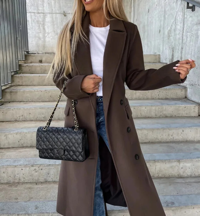 Addison | Classic Long-Sleeve Trench Coat — Timeless, Elegant Outerwear