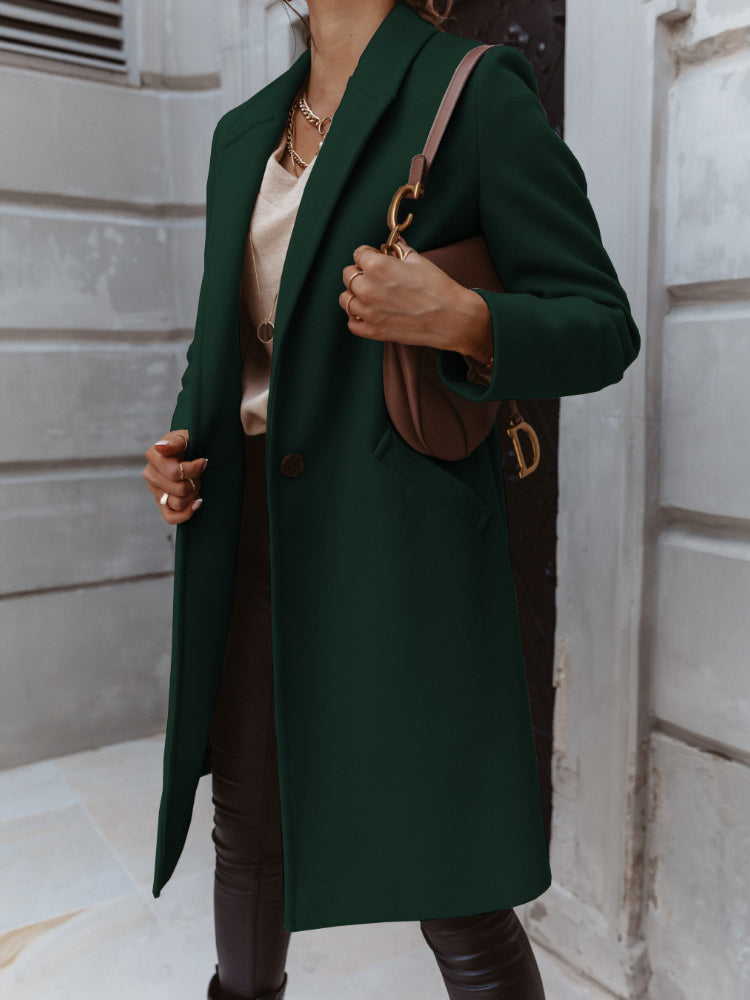Alexis | Chic Double-Breasted Long Coat – Trendy, Modern Outerwear