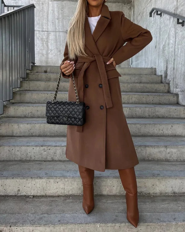 Addison | Classic Long-Sleeve Trench Coat — Timeless, Elegant Outerwear