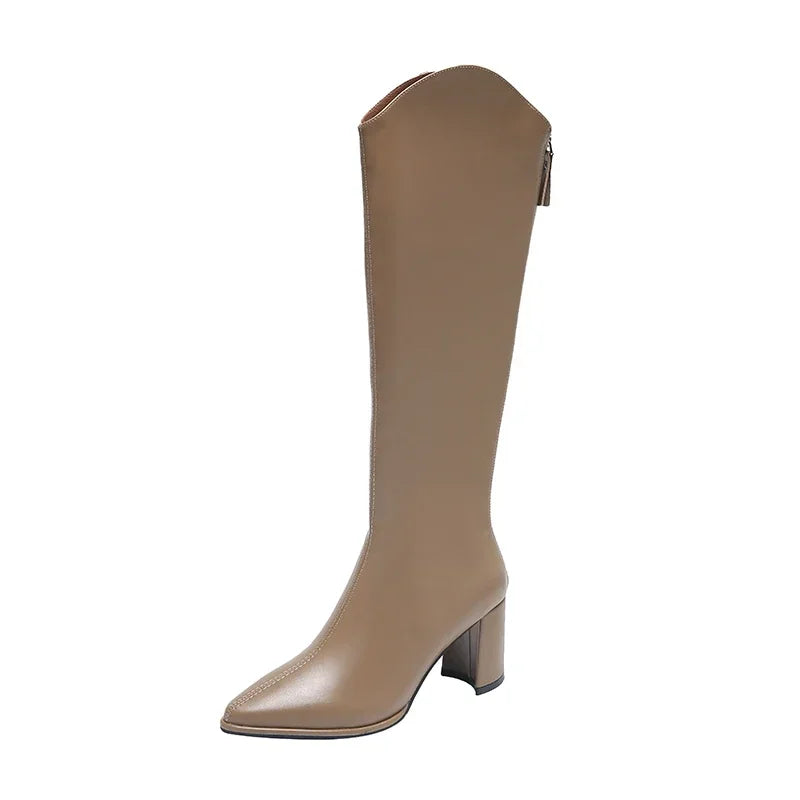 Claire | Knee-High Heel Boots – Sleek, Statement-Making Style