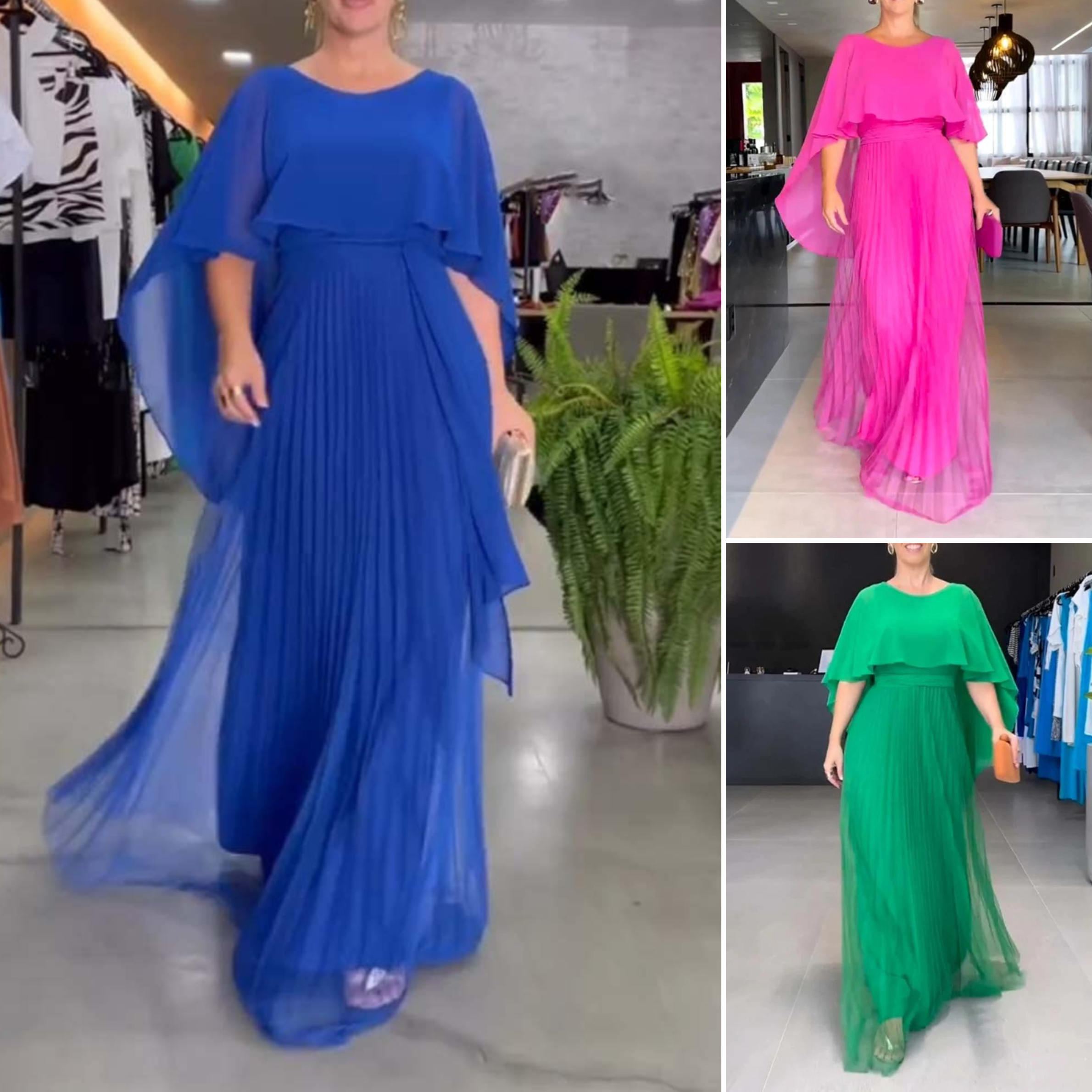 Hazel | Elegant Pleated Floor-Length Formal Dress