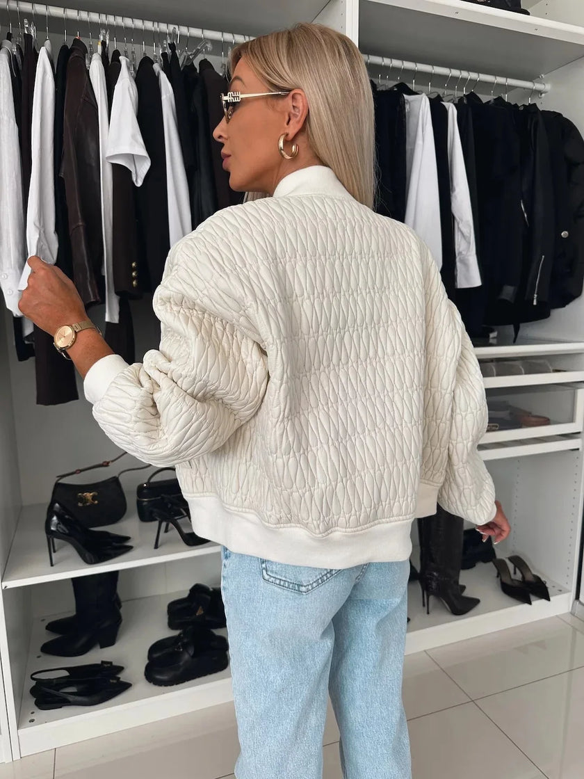 Hazel | Zip-Front Quilted Jacket – Chic, Cozy Outerwear for Everyday Style