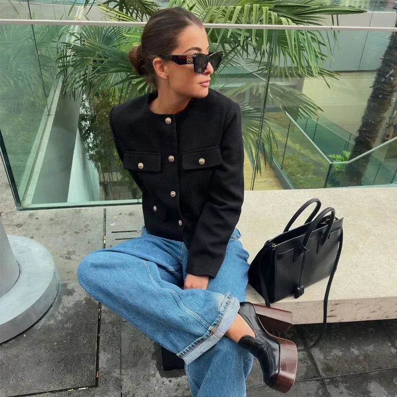 Gabriella | Cropped Blazer Jacket - Sleek, Tailored Fit for Effortless Style