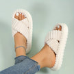 Dakota | Plush Cross-Band Slide Slippers - Ultra-Soft Comfort for Everyday Wear
