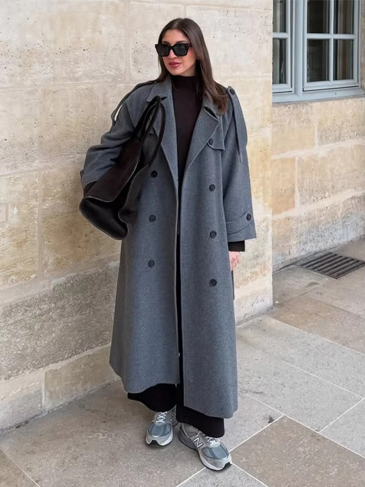 Clara | Luxe Winter Long Trench Coat — Timeless Style & Cozy Warmth