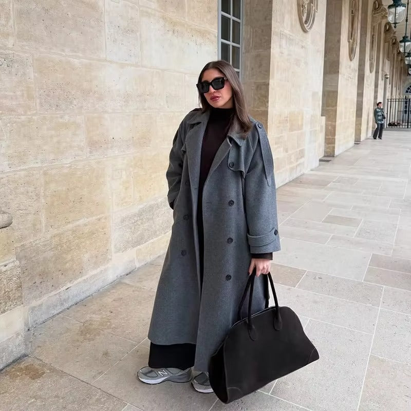Clara | Luxe Winter Long Trench Coat — Timeless Style & Cozy Warmth
