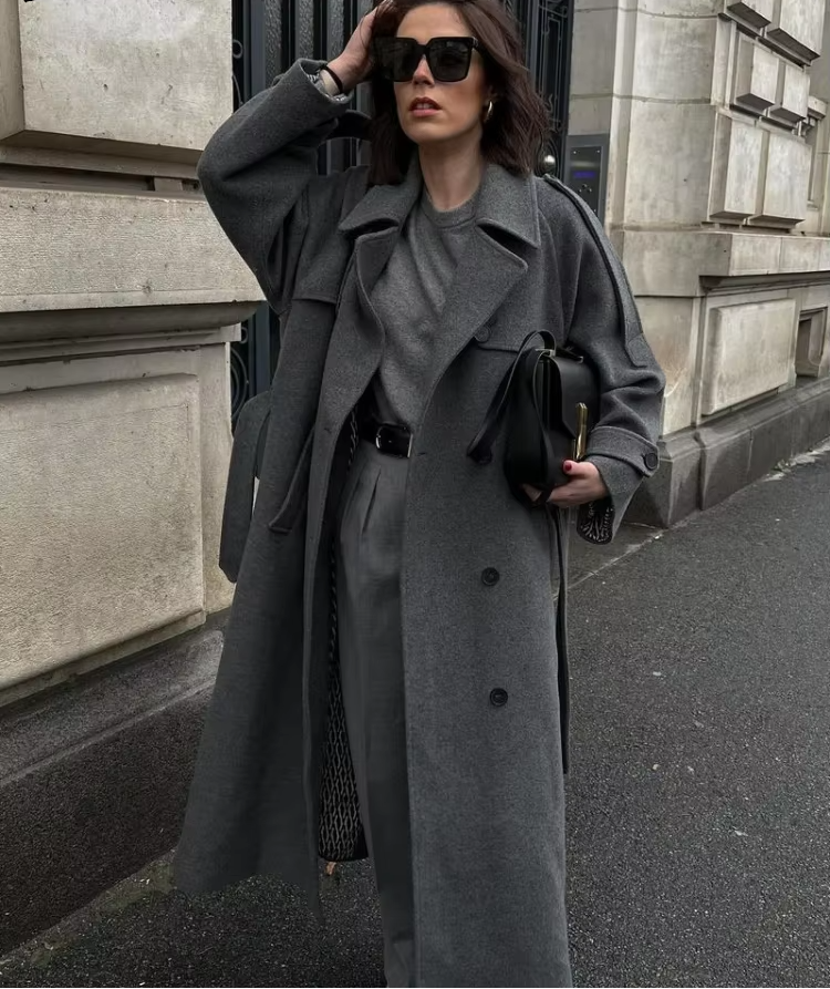 Clara | Luxe Winter Long Trench Coat — Timeless Style & Cozy Warmth