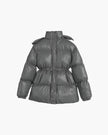 Chloe | Winter Shimmer Drawstring Puffer Jacket