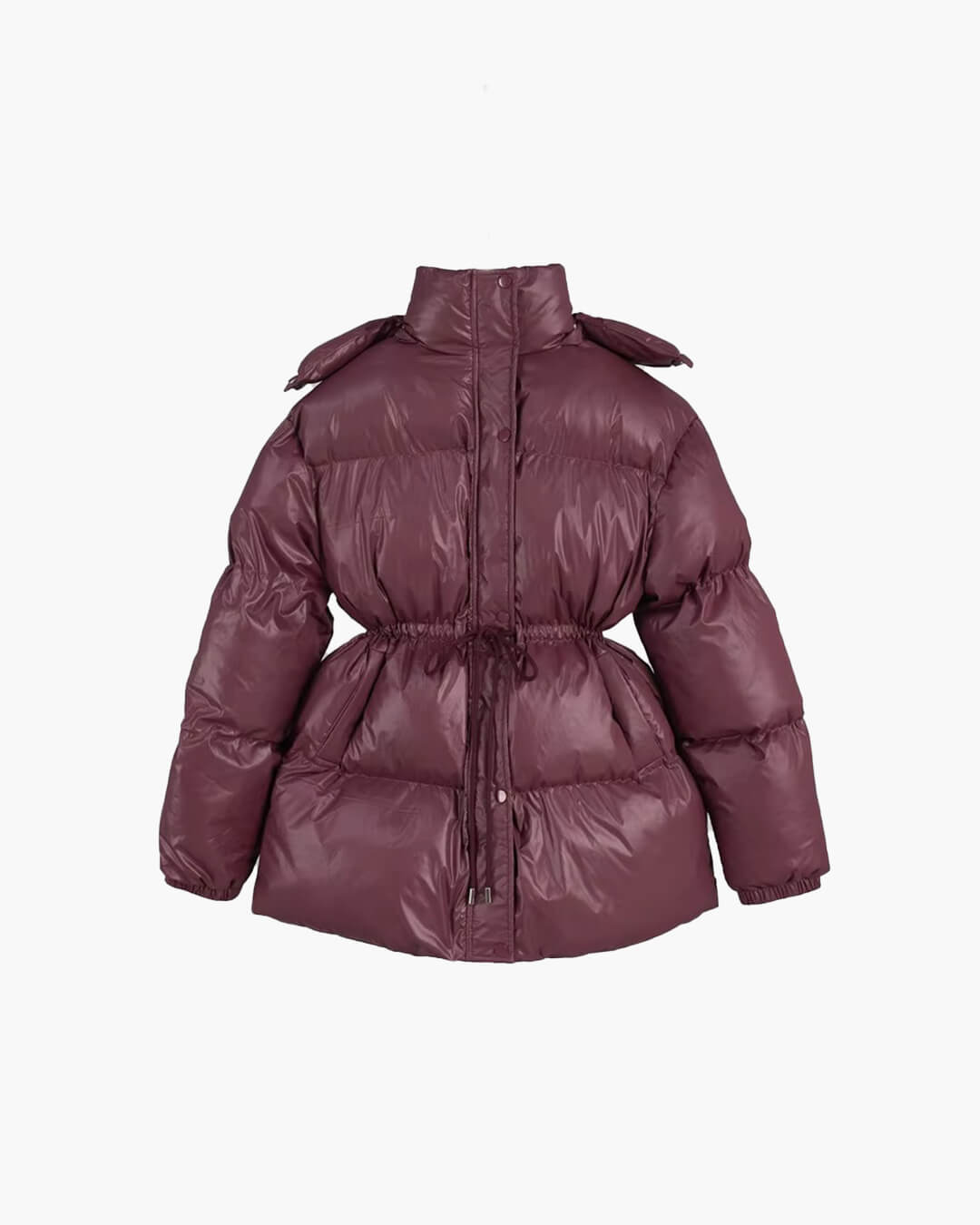 Chloe | Winter Shimmer Drawstring Puffer Jacket