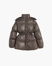 Chloe | Winter Shimmer Drawstring Puffer Jacket