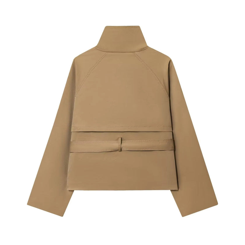 Addison | Winter Belted Cropped Trench Coat - Timeless Cold-Weather Style