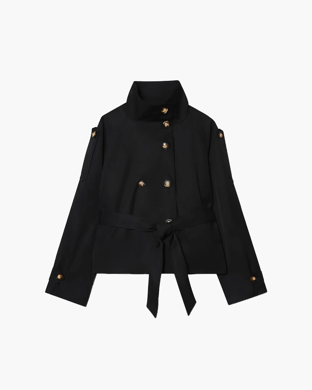 Addison | Winter Belted Cropped Trench Coat - Timeless Cold-Weather Style