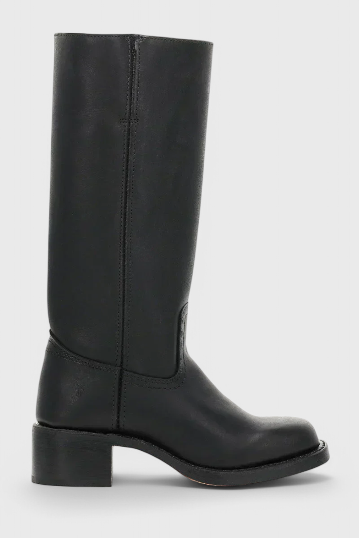 Ella | Leather Knee-High Boots with Heels – Sleek, Timeless Style