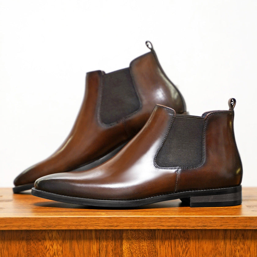Stylish Chelsea Boots Men | Elastic Side Panels & Almond Toe | Comfortable Slip-On Design for Everyday Wear 2