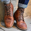 Stylish Gray Ankle Boots for Men with Textured Design | Versatile Lace-Up Footwear for Fall/Winter 0