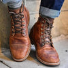 Stylish Gray Ankle Boots for Men with Textured Design | Versatile Lace-Up Footwear for Fall/Winter 0
