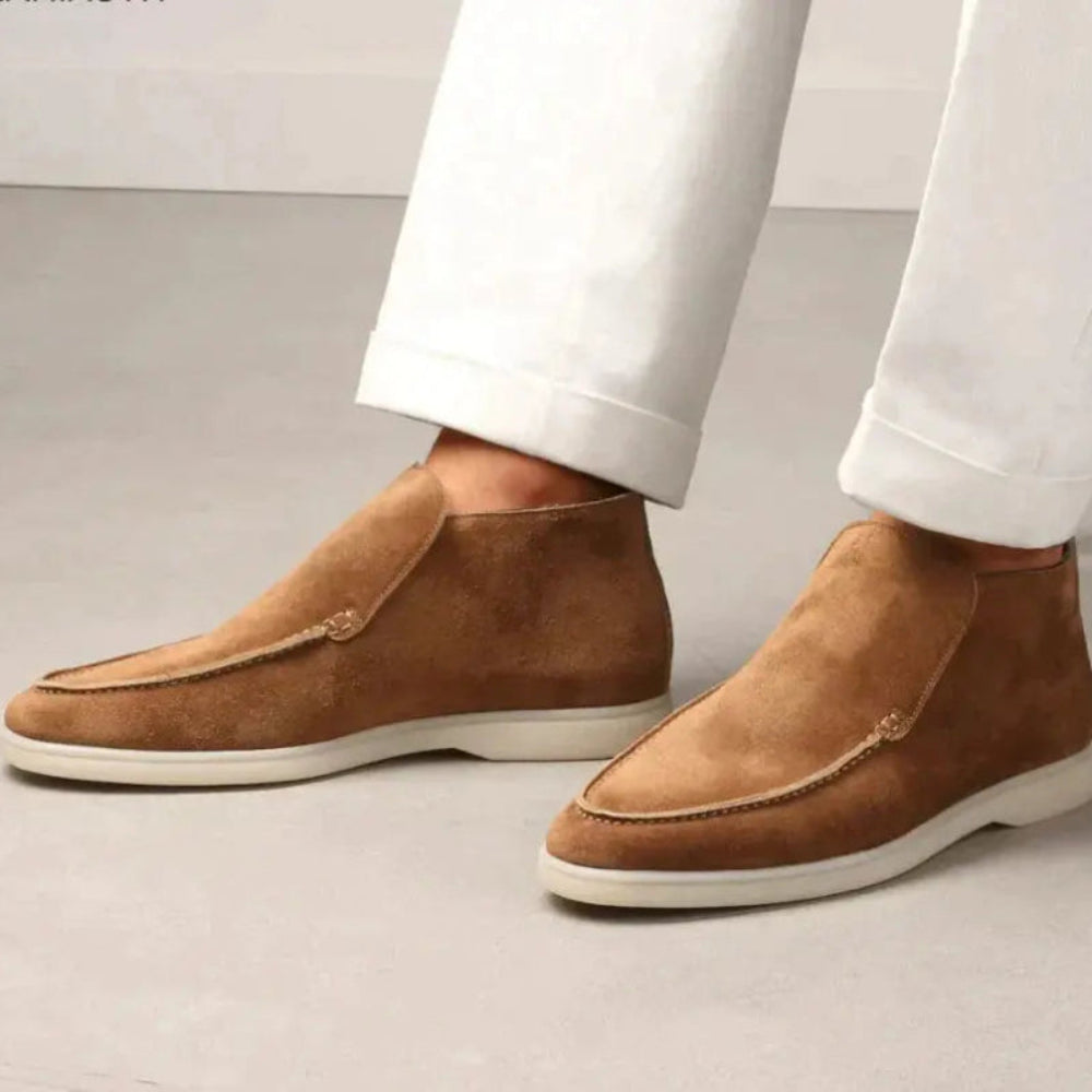 Stylish Men's Loafers | Brown Slip-On Shoes with Textured Upper | Versatile Footwear for Everyday Comfort 0