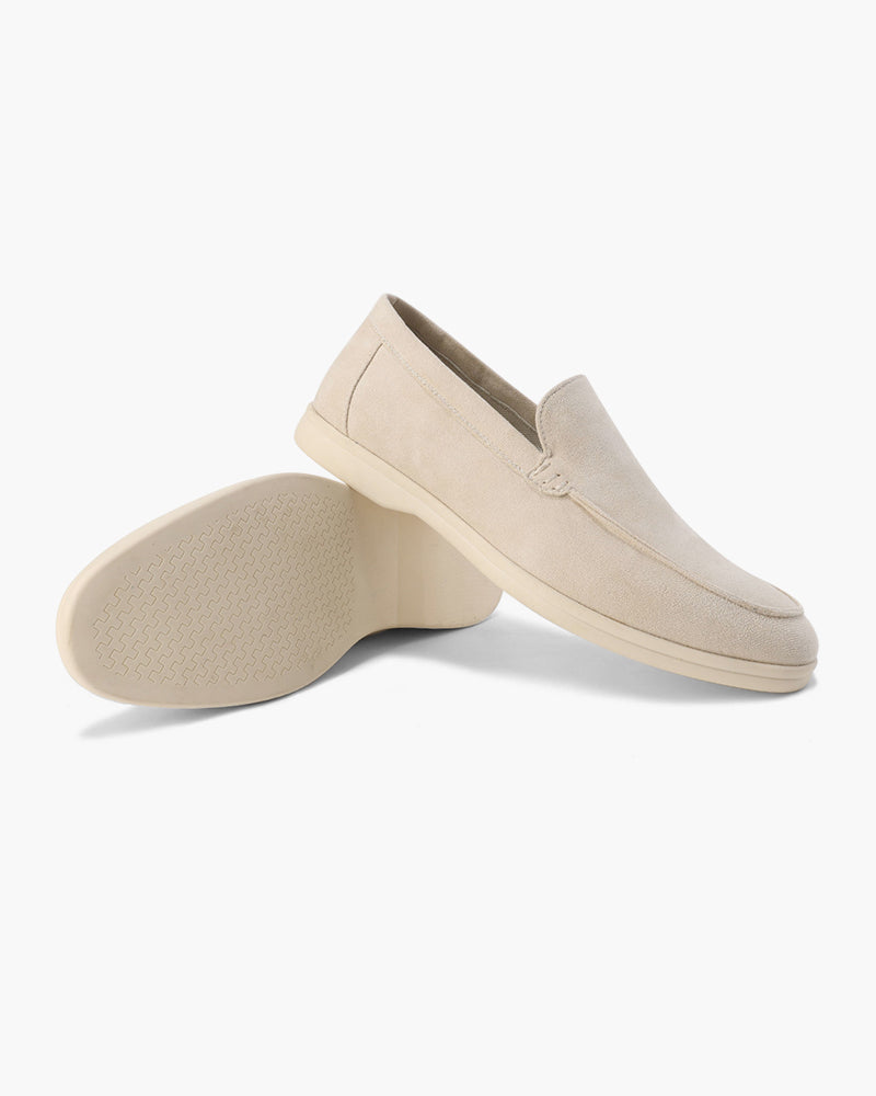 Stylish Men's Suede Loafers with Textured Upper & Contrast Sole | Versatile Slip-On Shoes for Everyday Comfort 10