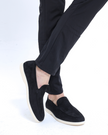 Stylish Men's Suede Loafers with Textured Upper & Contrast Sole | Versatile Slip-On Shoes for Everyday Comfort 6