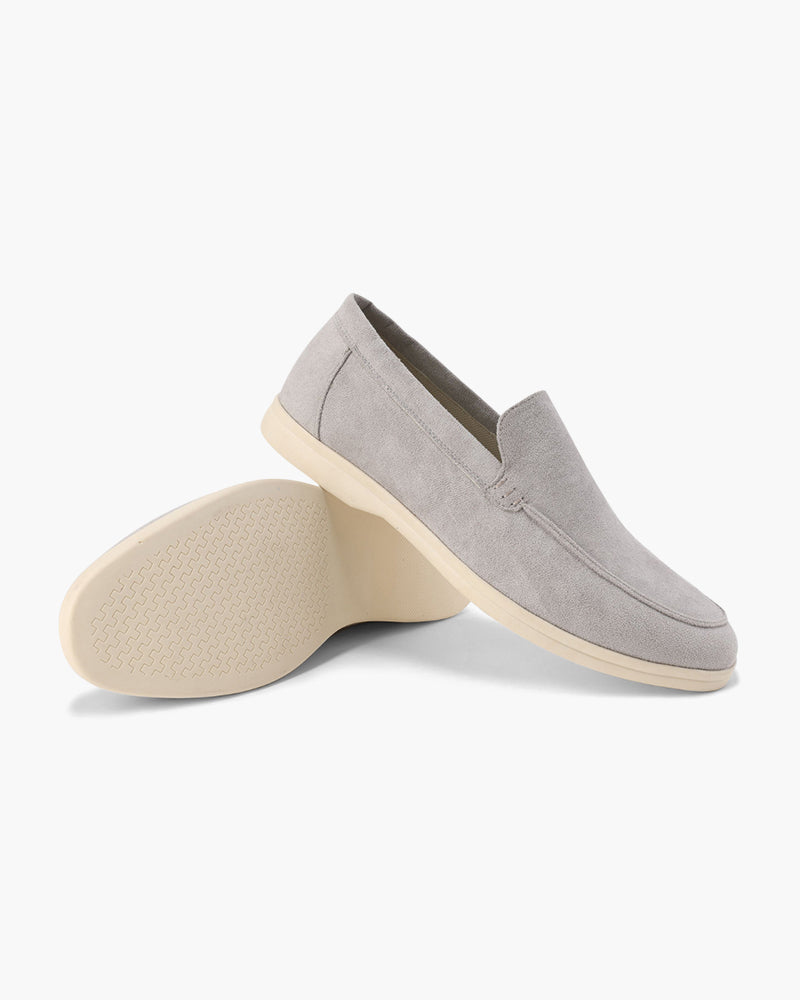 Stylish Men's Suede Loafers with Textured Upper & Contrast Sole | Versatile Slip-On Shoes for Everyday Comfort 9