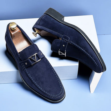 Stylish Slip-On Loafers for Men with Patterned Upper & Buckle Detail | Comfortable Footwear for Everyday Wear 0