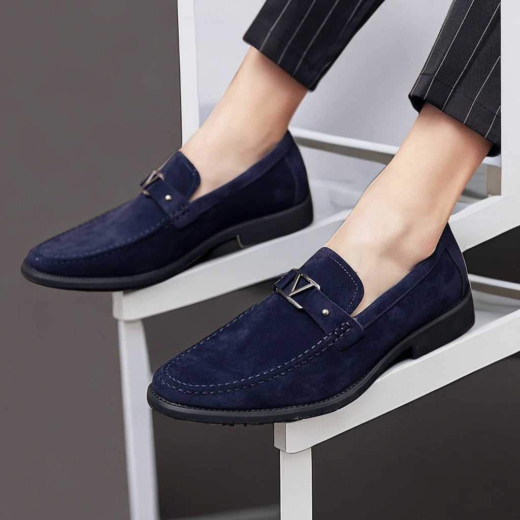 Stylish Slip-On Loafers for Men with Patterned Upper & Buckle Detail | Comfortable Footwear for Everyday Wear 2