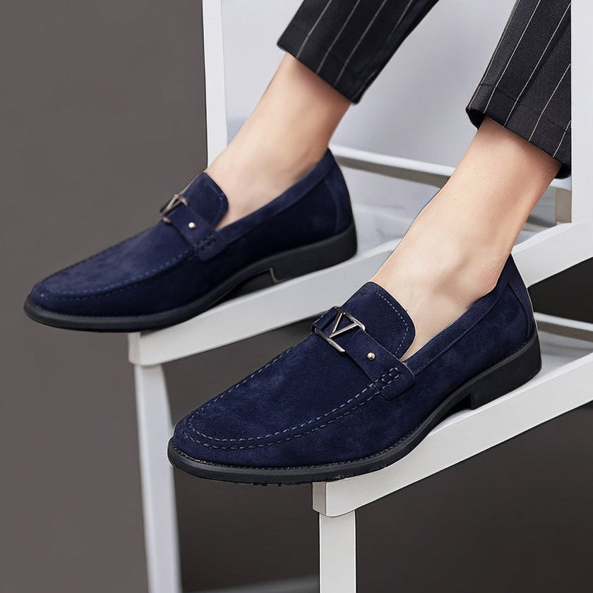 Stylish Slip-On Loafers for Men with Patterned Upper & Buckle Detail | Comfortable Footwear for Everyday Wear 2