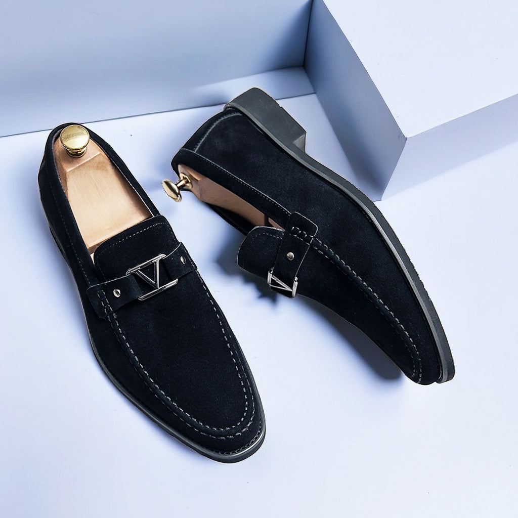 Stylish Slip-On Loafers for Men with Patterned Upper & Buckle Detail | Comfortable Footwear for Everyday Wear 5
