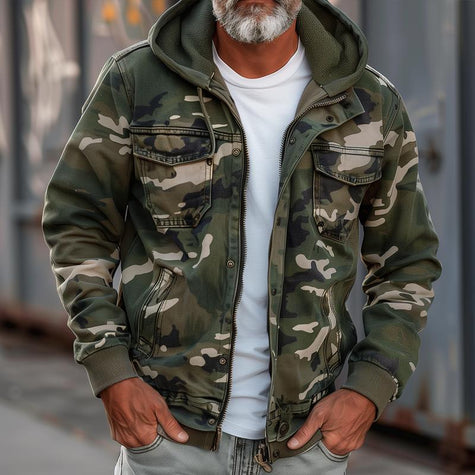 Urban Explorer | Hooded Jacket with Functional Pockets | Military-Inspired Design for Cold Weather Comfort 0