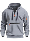Urban Style | Men's Hoodie Sweater with Zippers & Adjustable Hood | Versatile Pullover for Modern Looks 0