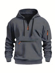 Urban Style | Men's Hoodie Sweater with Zippers & Adjustable Hood | Versatile Pullover for Modern Looks 2