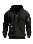 Urban Style | Men's Hoodie Sweater with Zippers & Adjustable Hood | Versatile Pullover for Modern Looks 5