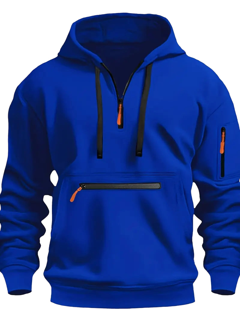 Urban Style | Men's Hoodie Sweater with Zippers & Adjustable Hood | Versatile Pullover for Modern Looks 7