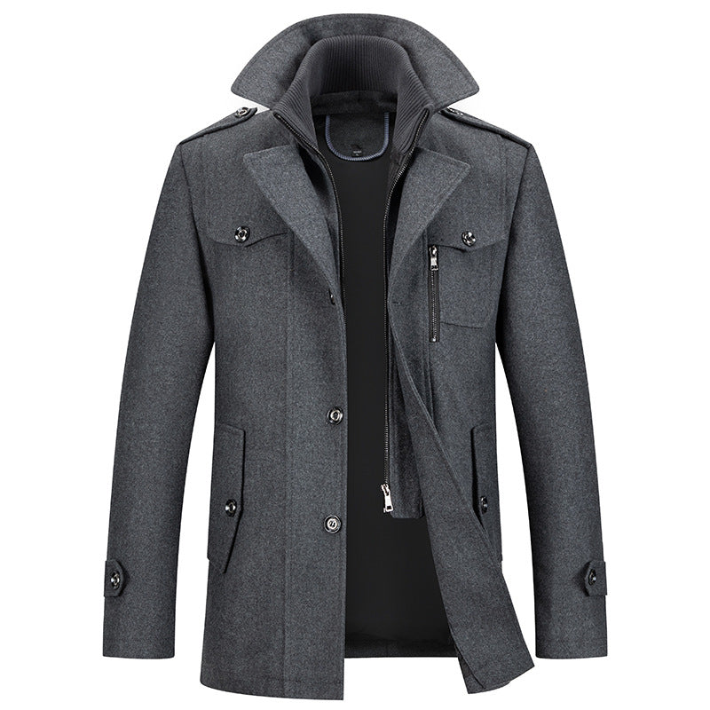 Urban Style | Men's Modern Trench Coat with Functional Pockets | Versatile Outerwear for Year-Round Wear 1
