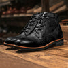 Versatile Footwear Collection | Black Ankle Boots with Adjustable Lacing | Stylish Design for Year-Round Wear 0