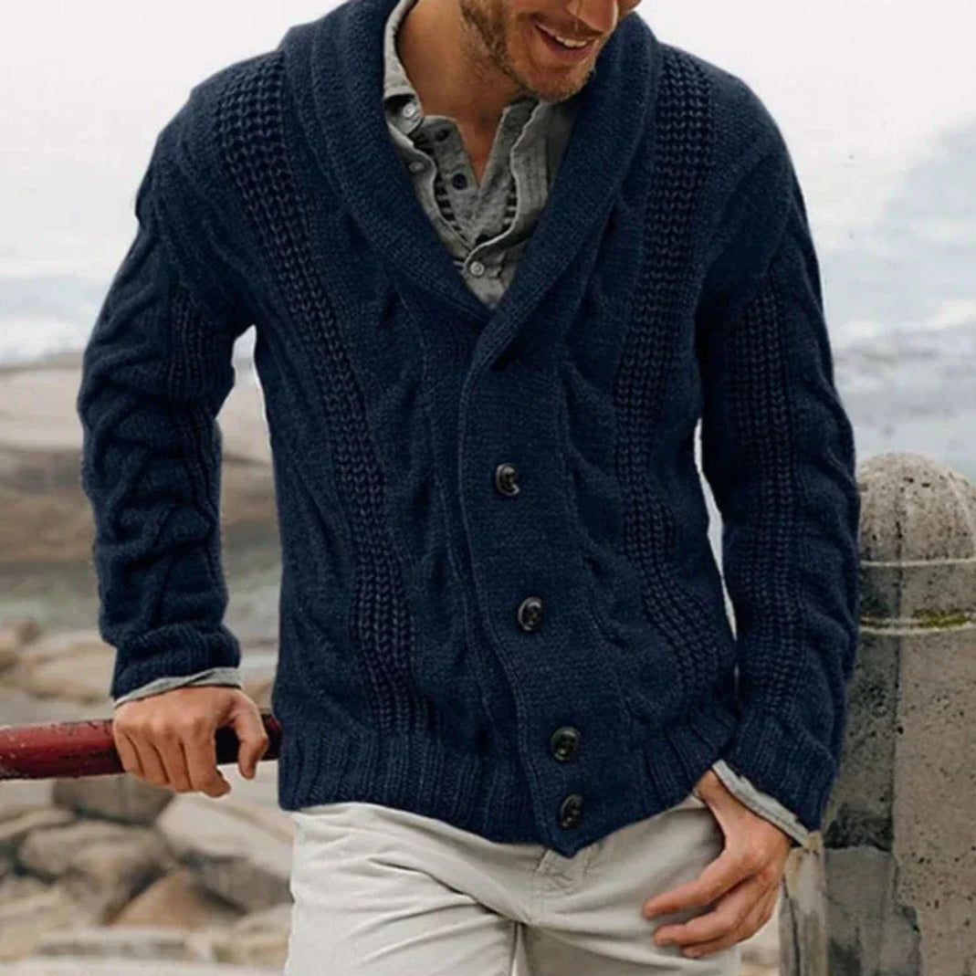 Versatile Men's Cardigan with Button-Down Style & Adjustable Fit | Perfect Layering Piece for Casual or Semi-Formal Wear 0