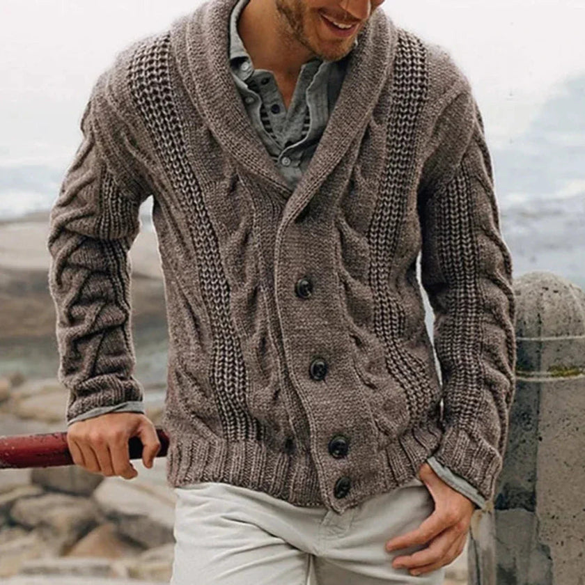 Versatile Men's Cardigan with Button-Down Style & Adjustable Fit | Perfect Layering Piece for Casual or Semi-Formal Wear 2