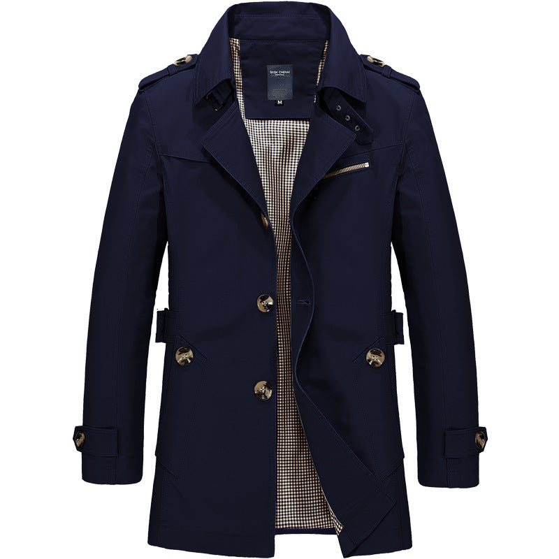 Versatile Trench Coat Men | Water-Resistant Design with Adjustable Fit | Classic Outerwear for All Occasions 1