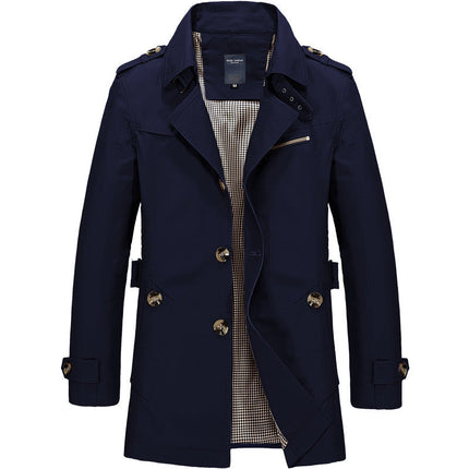 Versatile Trench Coat Men | Water-Resistant Design with Adjustable Fit | Classic Outerwear for All Occasions 1