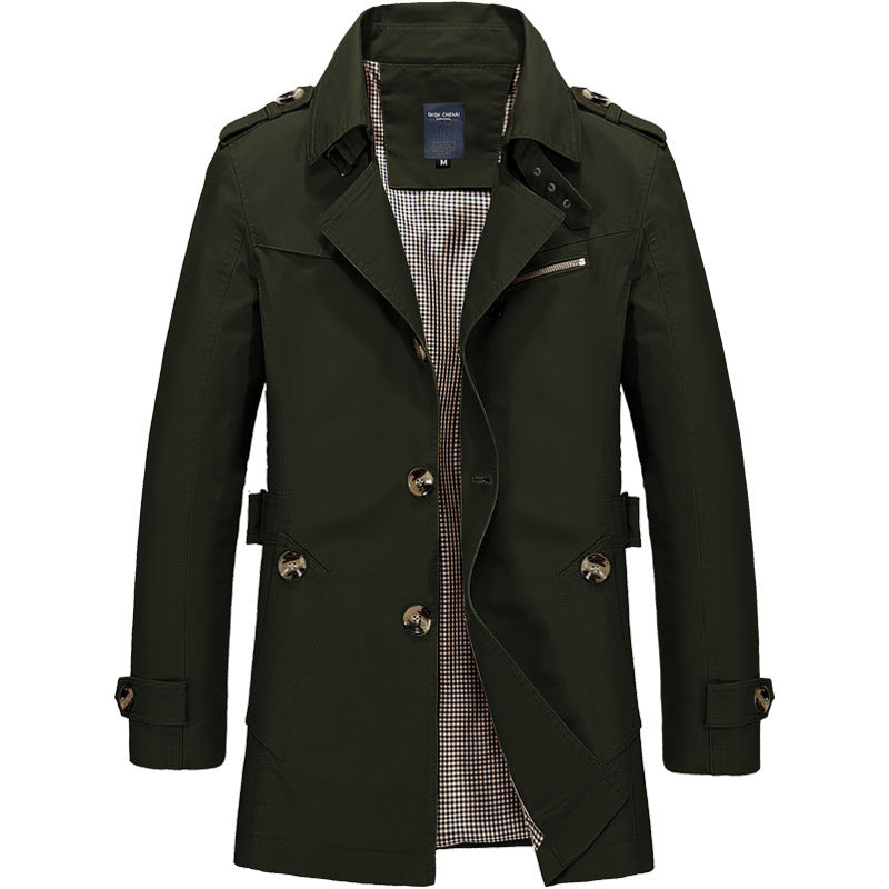 Versatile Trench Coat Men | Water-Resistant Design with Adjustable Fit | Classic Outerwear for All Occasions 2
