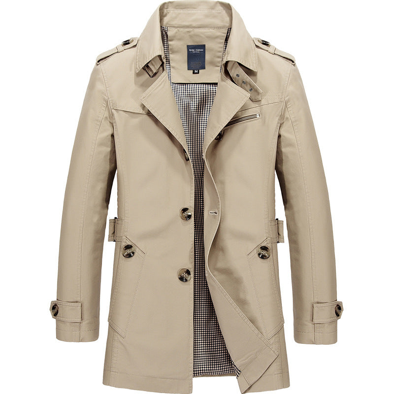 Versatile Trench Coat Men | Water-Resistant Design with Adjustable Fit | Classic Outerwear for All Occasions 3