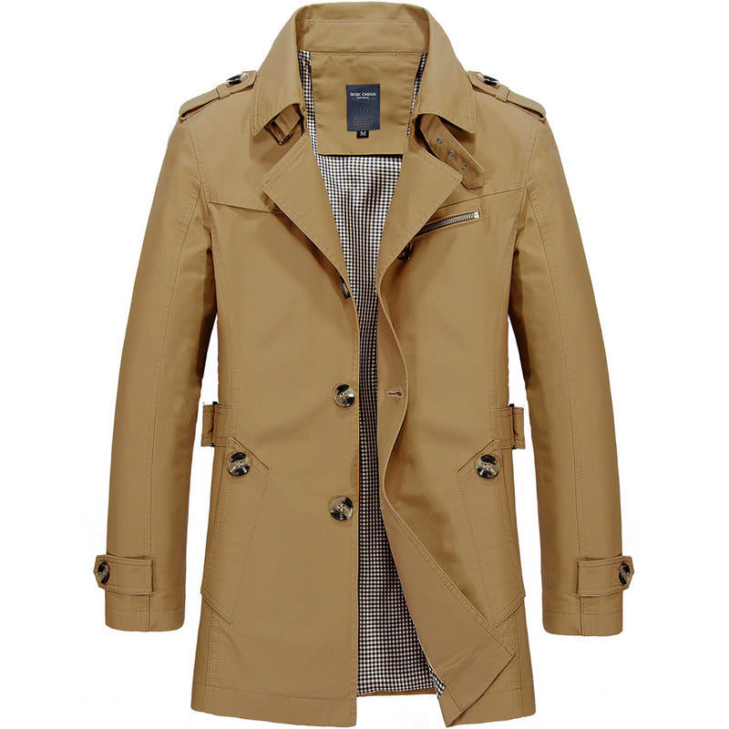 Versatile Trench Coat Men | Water-Resistant Design with Adjustable Fit | Classic Outerwear for All Occasions 4
