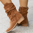 Ashley | Winter Suede Slouchy Ankle Boots – Cozy, Fashion-Forward Winter Boots