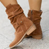 Ashley | Winter Suede Slouchy Ankle Boots – Cozy, Fashion-Forward Winter Boots