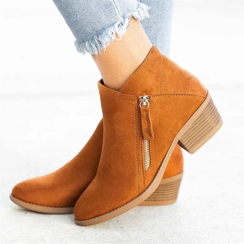 Caroline | Chic Zip-Heel Boots