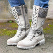 Brooklyn | Lace-Up Winter Boots with Cozy Knit Cuff
