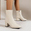 Chloe | Side-Zipper Block Heel Ankle Boots — Sleek, Everyday Style